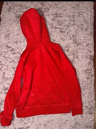 Sudadera Champion Roja Forro Interior Talla M niño