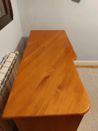 Mesa estudio juvenil madera de pino maciza