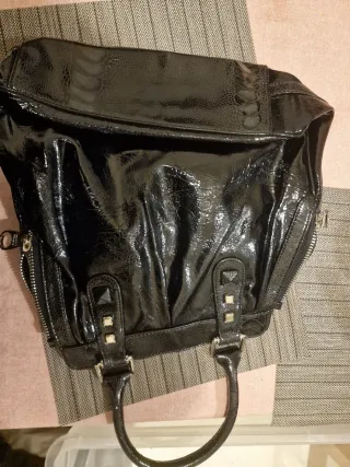 Borsa donna lucida nera