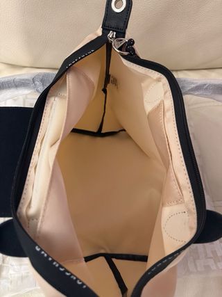 Borsa Longchamp Beige/Nero Nuova con Cartellino