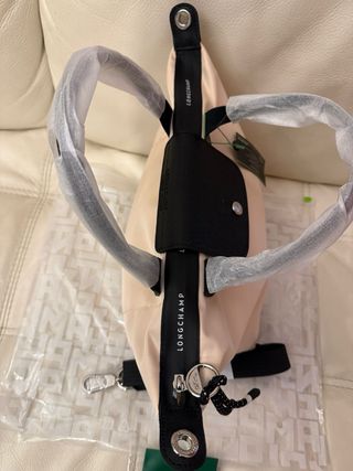 Borsa Longchamp Beige/Nero Nuova con Cartellino