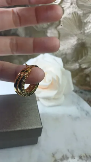 Pendientes Aro Greca Chapado Oro 18k