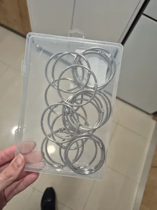 Anillos para cortina de ducha metálicos