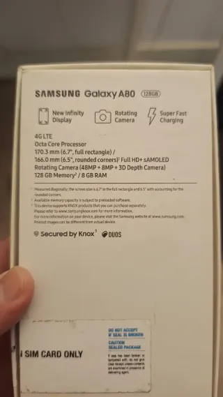 Samsung Galaxy A80 Negro