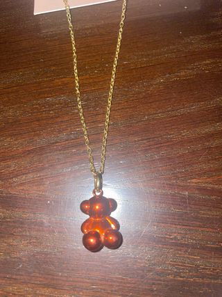Pendientes Oso Tous Dorados y Rojos y colgante
