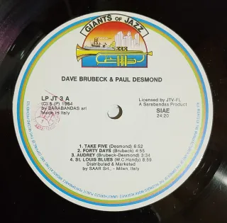 Vinilo Dave Brubeck & Paul Desmond Jazz