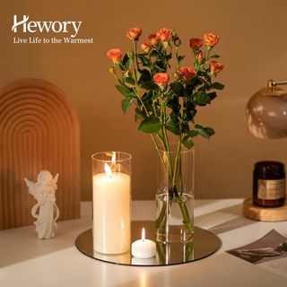 Juego 6 Jarrones Cilíndricos Vidrio