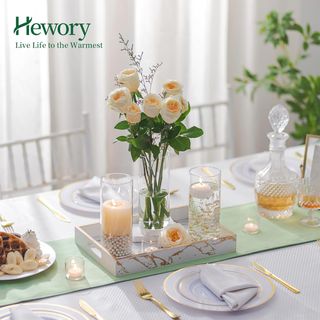 Juego 6 Jarrones Cilíndricos Vidrio