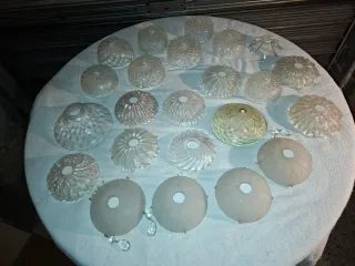 Ciotole in vetro per lumi e lampadari  15€ a pezzo