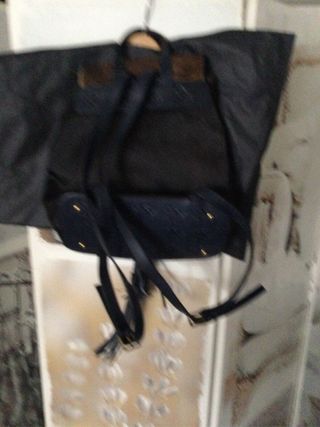 Mochila Piel Negra y Marrón Hecha en México