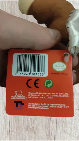 Peluche Donkey Kong Nintendo Nuovo