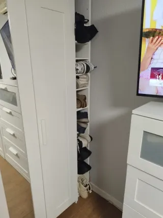 Armario blanco 3 puertas con espejo