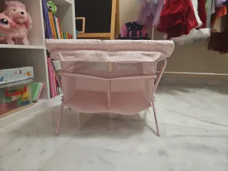 Cambiador de juguete para muñecas rosa