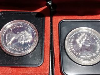 2 Estuches Monedas Plata Canadá 1975-1976