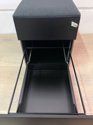 Cajonera Ofita Negra Metálica con Llave