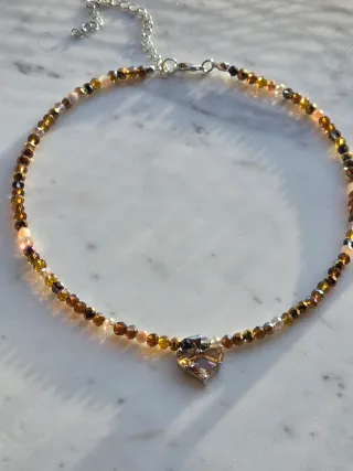 Collana fatta a mano con ciondolo cuore