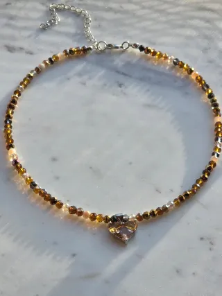 Collana fatta a mano con ciondolo cuore