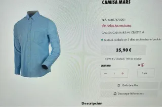 Camisa Wurth Modyf azul claro