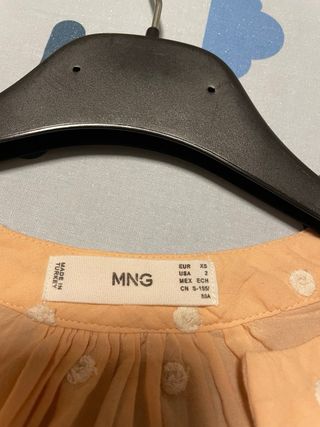 Camicia Mango tg XS colore albicocca.