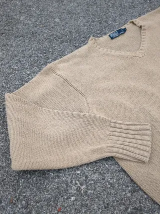 Jersey Polo Ralph Lauren Beige vintage vneck