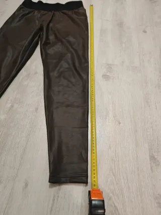 Pantaloni ecopelle marrone