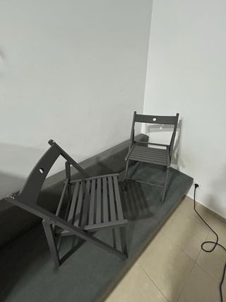 Silla plegable Ikea madera negra