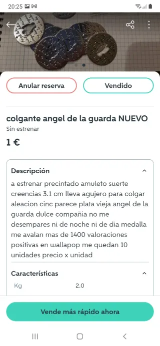 Colgante Ángel de la Guarda