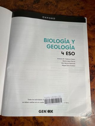 Biología y Geología 4º ESO. Libro del estudiant...