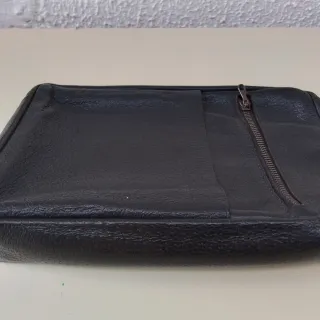 Bolso de mano de piel negro vintage