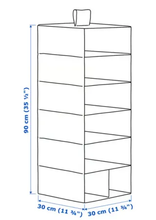 Organizador de armario colgante