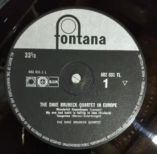 LP The Dave Brubeck Quartet In Europe