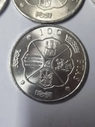 5 Monedas 100 Pesetas Plata Franco 1966
