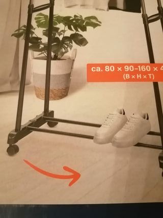 HEDURA Porta abiti doppio estensibile