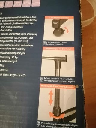 HEDURA Porta abiti doppio estensibile