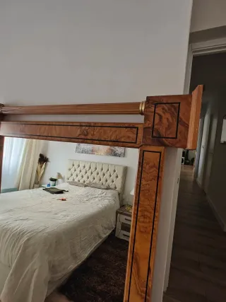 Espejo grande y regalo pequeño madera y cristal