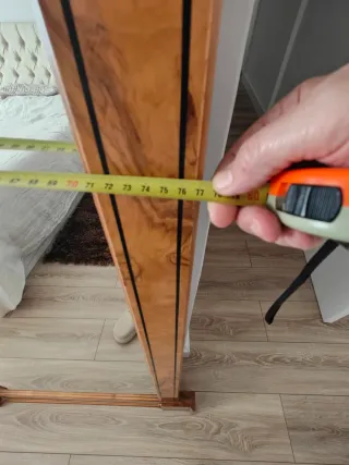 Espejo grande y regalo pequeño madera y cristal