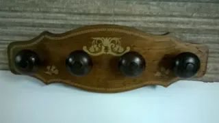 Perchero y paraguero de madera