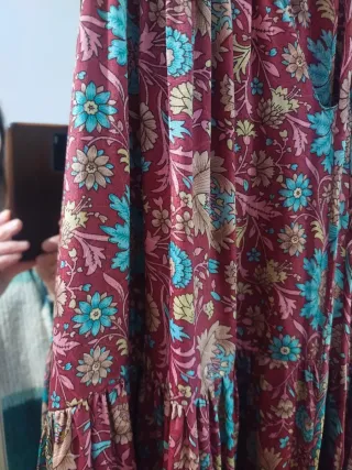 Vestido largo seda India