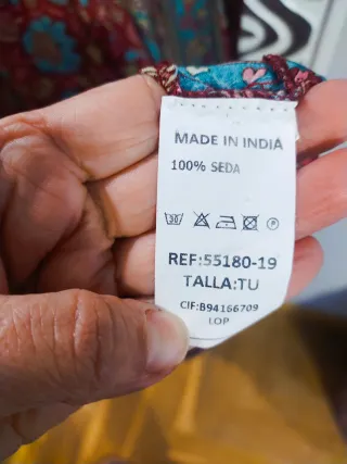 Vestido largo seda India