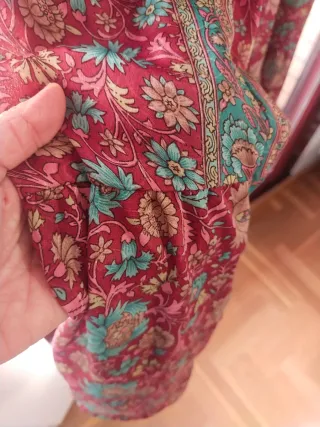 Vestido largo seda India