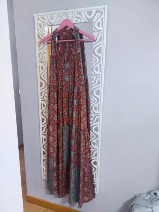 Vestido largo seda India