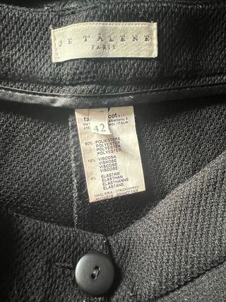 Pantalone sigaretta nero Je T’Alène Paris taglia M