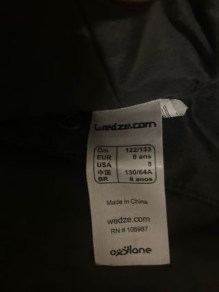 Conjunto esquí niño 8 años: pantalón, gafas, casco