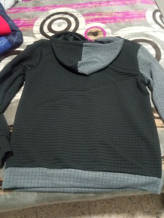 Sudadera fina chico gris y negro