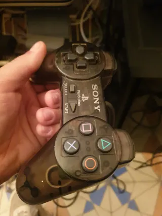 Mando PS1 Sony Transparente Verde