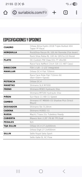 Orbea Alma H30 29" Talla L