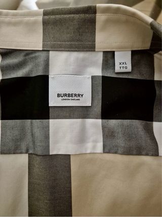 Camisa Burberry oversize cuadros M/38/10