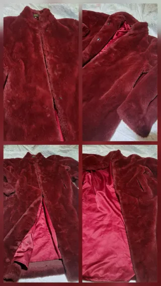 CHAQUETÓN/ABRIGO EXTRA LARGO COLOR VINO