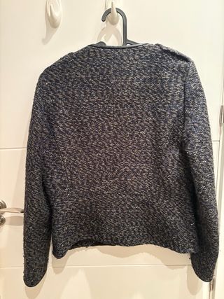 Americana Massimo Dutti Talla 38 Negra/Gris