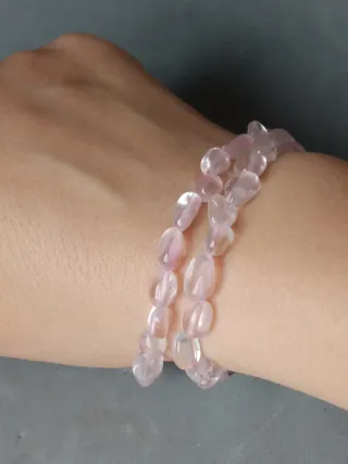 Cuentas de Piedra Natural Quarzo Rosa